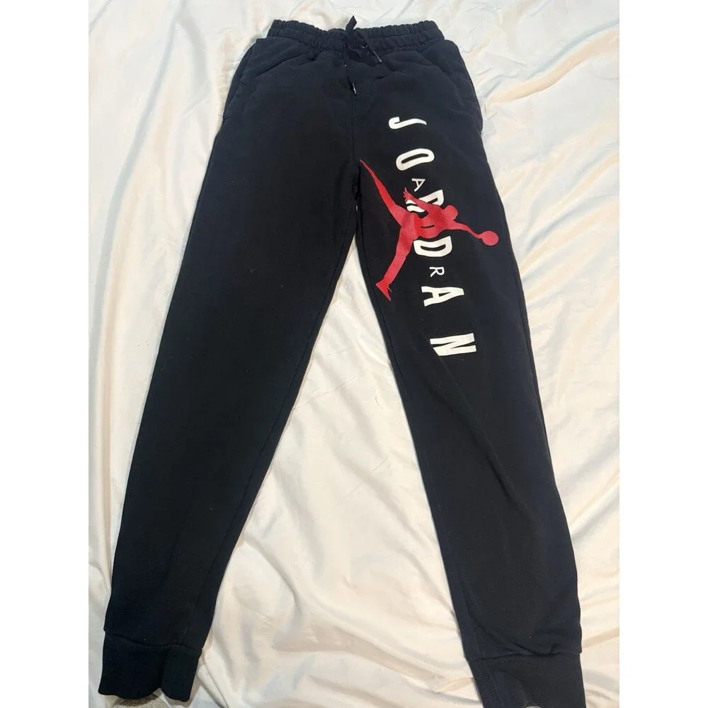 JordanAir Jordan Basketball Lacing Sports Long Pants Joggers Black Bred Men’s M